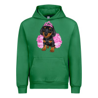 Emerald balerina dachshund with tutu Urban Hoodie - RanaPortraitStore