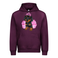 Mauve Wine balerina dachshund with tutu Urban Hoodie - RanaPortraitStore