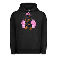 Pigment Black balerina dachshund with tutu Urban Hoodie - RanaPortraitStore