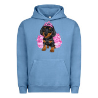 Pigment Pebble Blue balerina dachshund with tutu Urban Hoodie - RanaPortraitStore