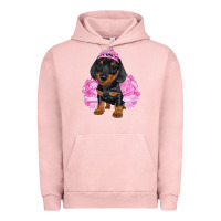 Pigment Salmon balerina dachshund with tutu Urban Hoodie - RanaPortraitStore