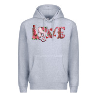 Heather Grey valentines day dental love Premium Hoodie - RanaPortraitStore