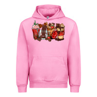 Fuchsia Pink hot chocolate coffee cups Urban Hoodie - Zillion Design Studio