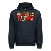 Navy hot chocolate coffee cups Urban Hoodie - Zillion Design Studio