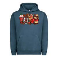 Pigment Midnight Navy hot chocolate coffee cups Urban Hoodie - Zillion Design Studio