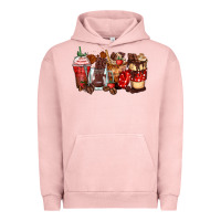 Pigment Salmon hot chocolate coffee cups Urban Hoodie - Zillion Design Studio