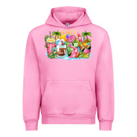 Fuchsia Pink beach summer coffee cups Urban Hoodie - Zillion Design Studio