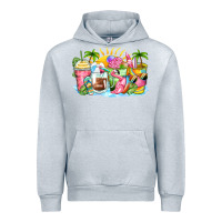 Heather Grey beach summer coffee cups Urban Hoodie - Zillion Design Studio