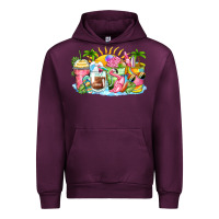 Mauve Wine beach summer coffee cups Urban Hoodie - Zillion Design Studio