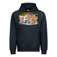 Navy beach summer coffee cups Urban Hoodie - Zillion Design Studio