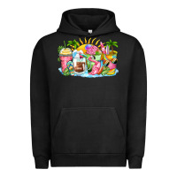 Pigment Black beach summer coffee cups Urban Hoodie - Zillion Design Studio
