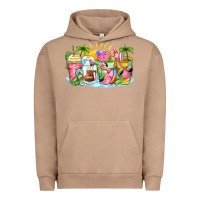 Pigment Burro beach summer coffee cups Urban Hoodie - Zillion Design Studio