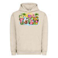 Pigment French Oak beach summer coffee cups Urban Hoodie - Zillion Design Studio