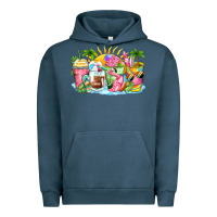 Pigment Midnight Navy beach summer coffee cups Urban Hoodie - Zillion Design Studio