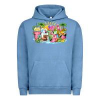 Pigment Pebble Blue beach summer coffee cups Urban Hoodie - Zillion Design Studio
