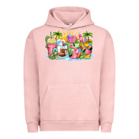 Pigment Salmon beach summer coffee cups Urban Hoodie - Zillion Design Studio
