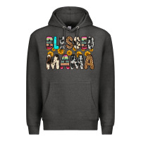 Charcoal Heather blessed mama Premium Hoodie - Zillion Design Studio
