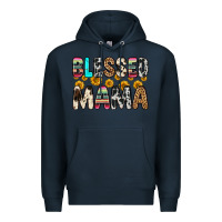 Navy blessed mama Premium Hoodie - Zillion Design Studio