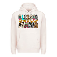Pale Pink blessed mama Premium Hoodie - Zillion Design Studio