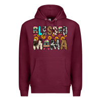Burgundy blessed mama Premium Hoodie - Zillion Design Studio