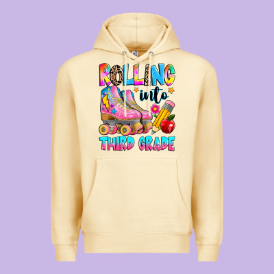 Rolling Into Third Grade Premium Hoodie Designed By Texasbilliewilder