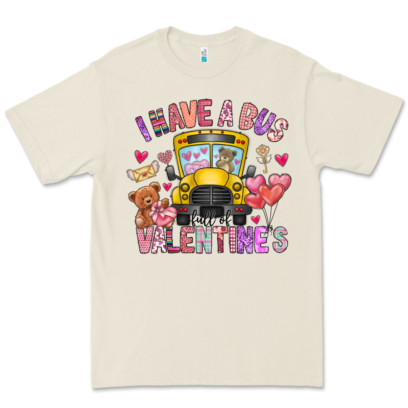 I Have A Bus Full Of Valentines Premium Tee by CowhideDigitalArt | Teevron