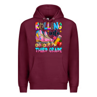 Burgundy rolling into third grade Premium Hoodie - texasbilliewilder