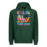 Sports Green rolling into third grade Premium Hoodie - texasbilliewilder