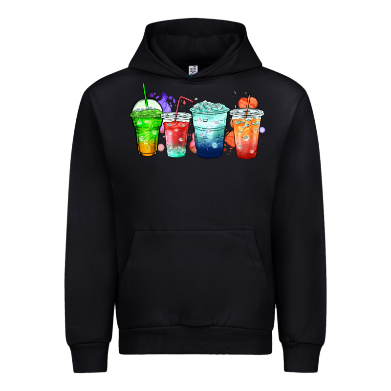 Tea Junkie Coffee Cups Urban Hoodie by Zillion Design Studio | Teevron