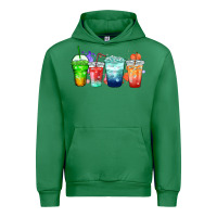 Emerald tea junkie coffee cups Urban Hoodie - Zillion Design Studio