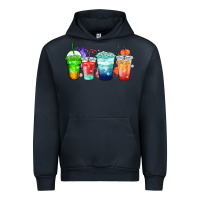 Navy tea junkie coffee cups Urban Hoodie - Zillion Design Studio