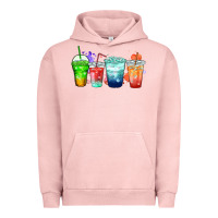 Pigment Salmon tea junkie coffee cups Urban Hoodie - Zillion Design Studio