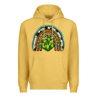 Antique Gold western cactus rainbow Premium Hoodie - Zillion Design Studio