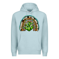Blue Mist western cactus rainbow Premium Hoodie - Zillion Design Studio