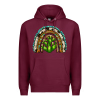 Burgundy western cactus rainbow Premium Hoodie - Zillion Design Studio