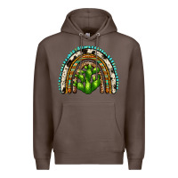 Coffee western cactus rainbow Premium Hoodie - Zillion Design Studio