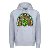 Heather Grey western cactus rainbow Premium Hoodie - Zillion Design Studio