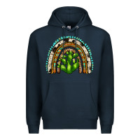 Navy western cactus rainbow Premium Hoodie - Zillion Design Studio
