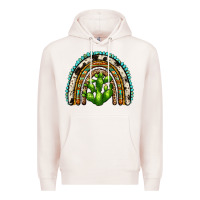 Pale Pink western cactus rainbow Premium Hoodie - Zillion Design Studio