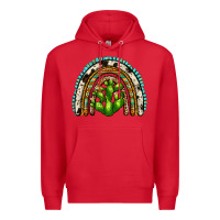 Red western cactus rainbow Premium Hoodie - Zillion Design Studio