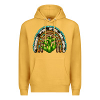 Mustard western cactus rainbow Premium Hoodie - Zillion Design Studio