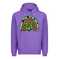 Purple western cactus rainbow Premium Hoodie - Zillion Design Studio