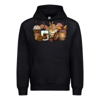 Black leopard coffee cups Urban Hoodie - Zillion Design Studio