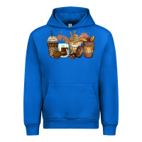 Cobalt leopard coffee cups Urban Hoodie - Zillion Design Studio