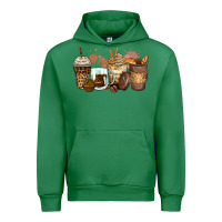 Emerald leopard coffee cups Urban Hoodie - Zillion Design Studio
