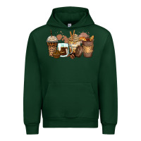 Foreset Green leopard coffee cups Urban Hoodie - Zillion Design Studio