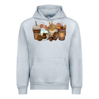 Heather Grey leopard coffee cups Urban Hoodie - Zillion Design Studio