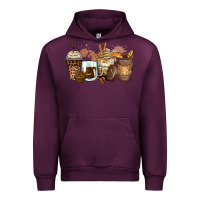 Mauve Wine leopard coffee cups Urban Hoodie - Zillion Design Studio