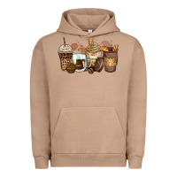 Pigment Burro leopard coffee cups Urban Hoodie - Zillion Design Studio