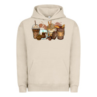 Pigment French Oak leopard coffee cups Urban Hoodie - Zillion Design Studio